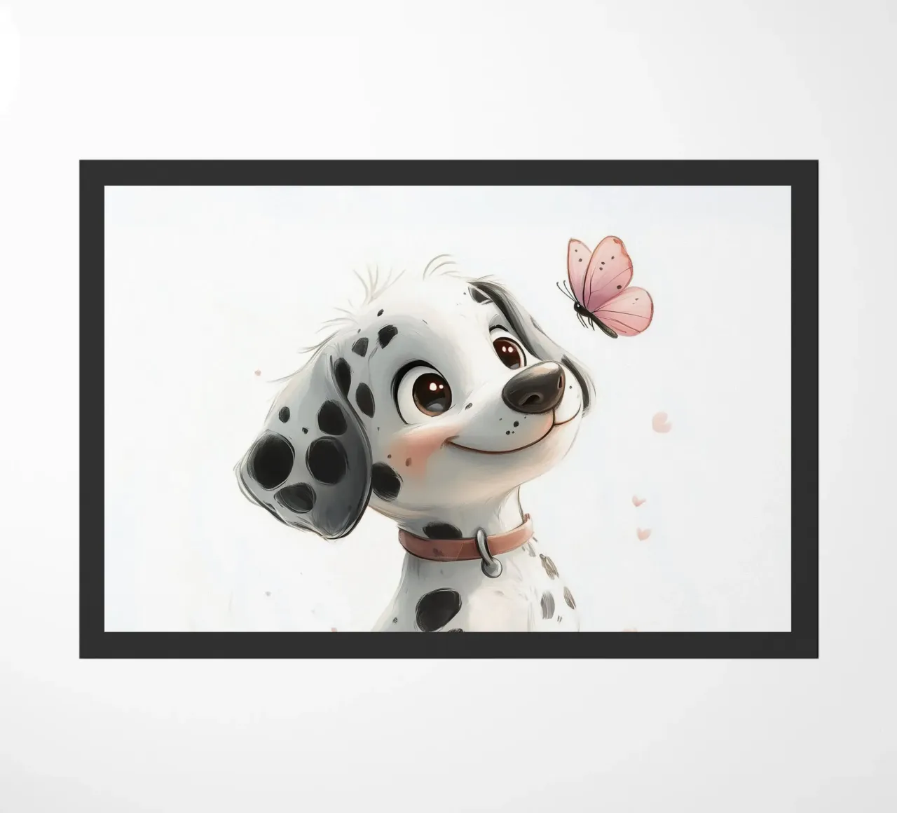 Dalmata allegro con anello a farfalla zerbino da Carinaprint