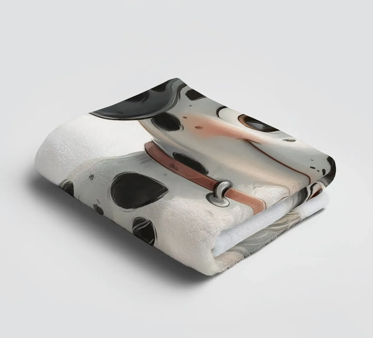 Dalmata allegro con anello a farfalla asciugamano da bagno da Carinaprint