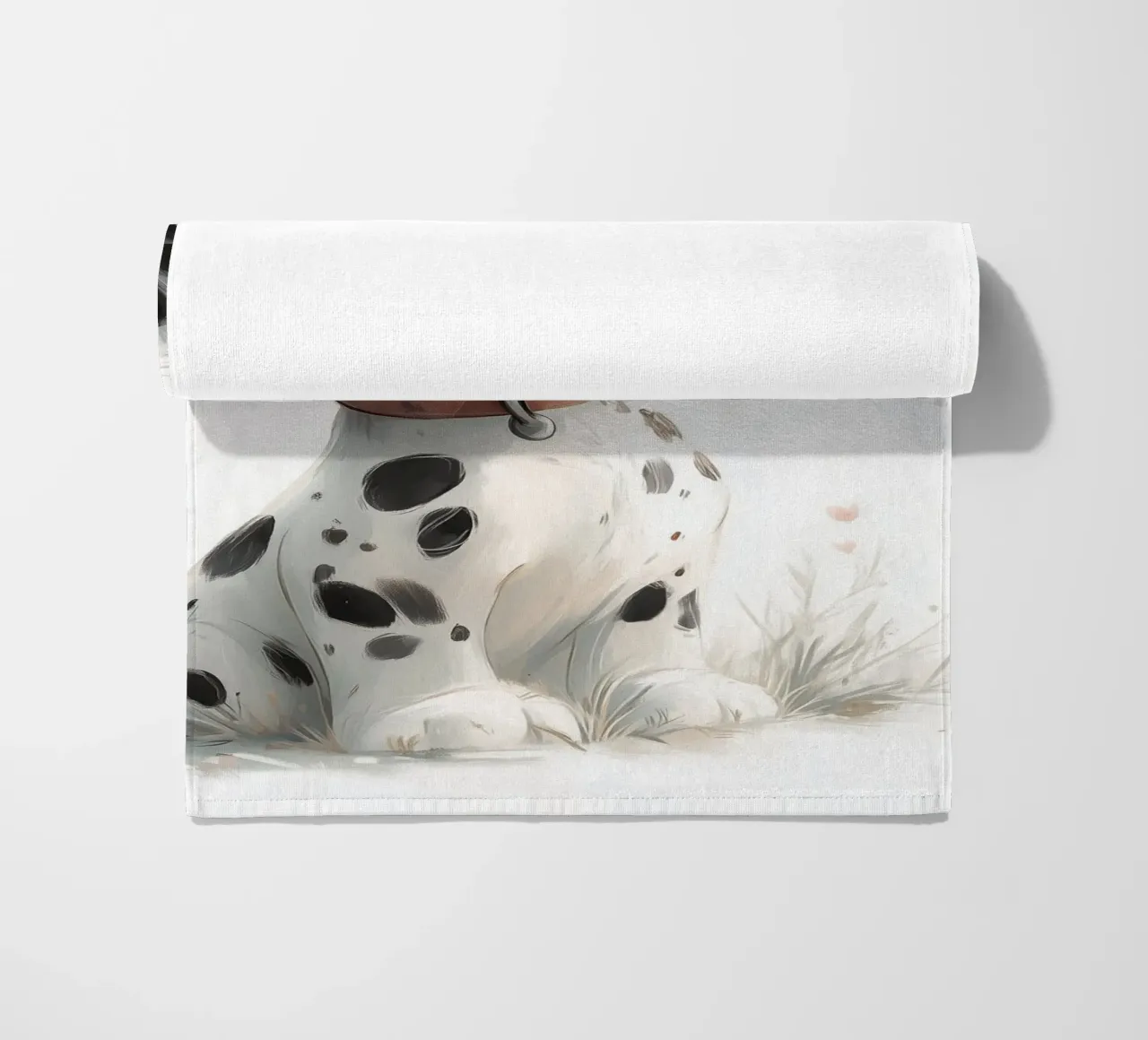 Dalmata allegro con anello a farfalla telo mare da Carinaprint