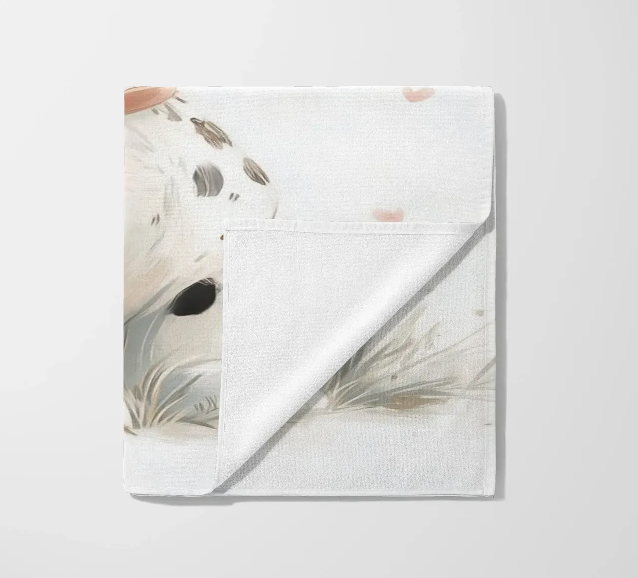 Dalmata allegro con anello a farfalla telo mare da Carinaprint