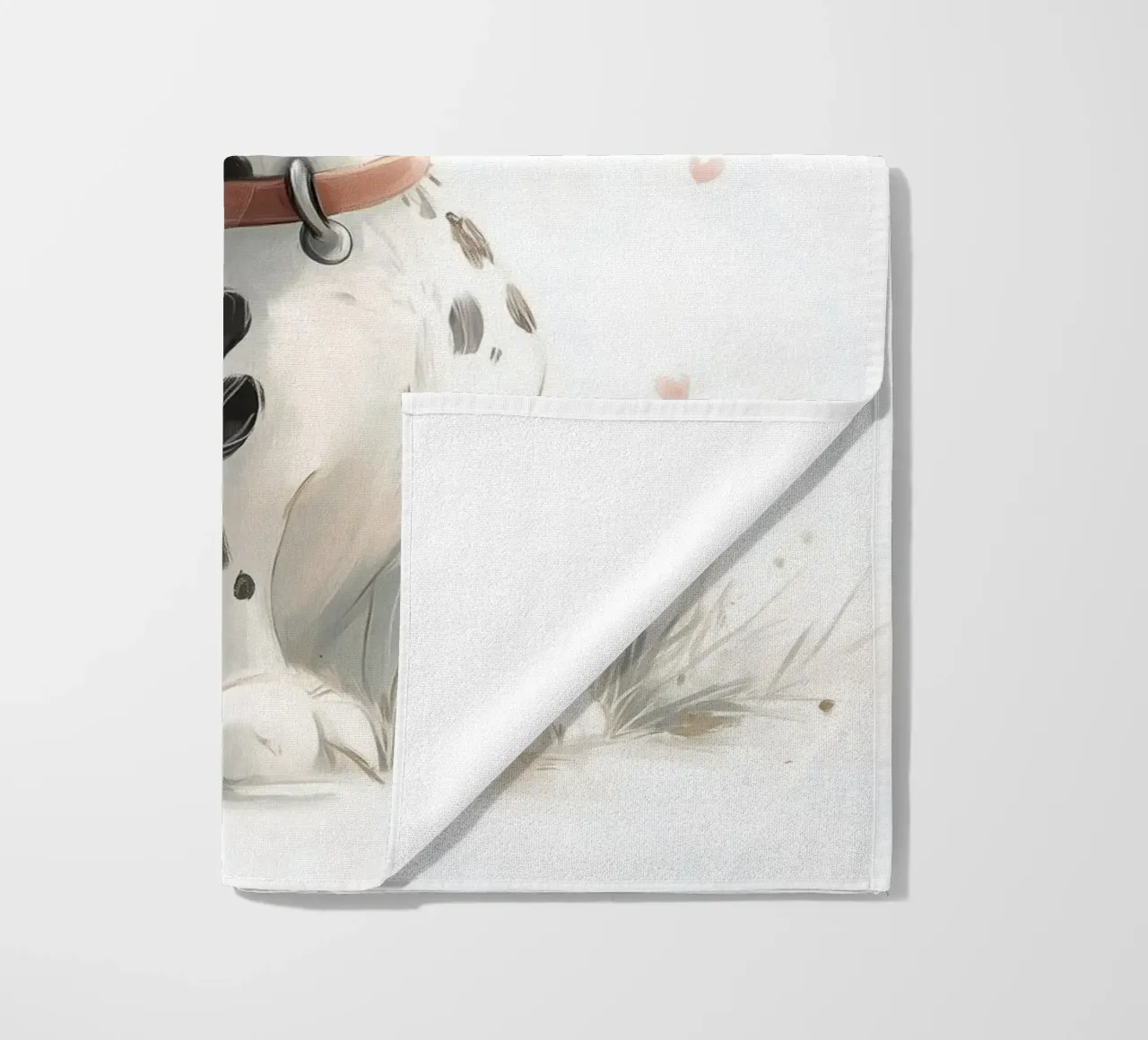 Dalmata allegro con anello a farfalla telo mare da Carinaprint