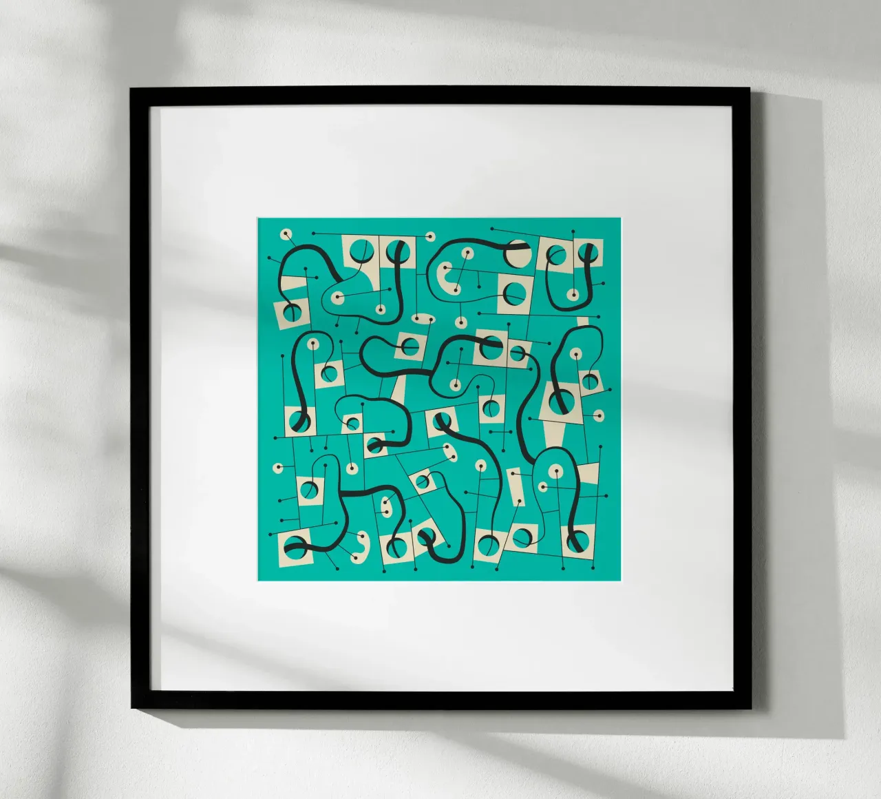 PERSO NELLO SPAZIO poster con telaio in alluminio da Jazzberry Blue