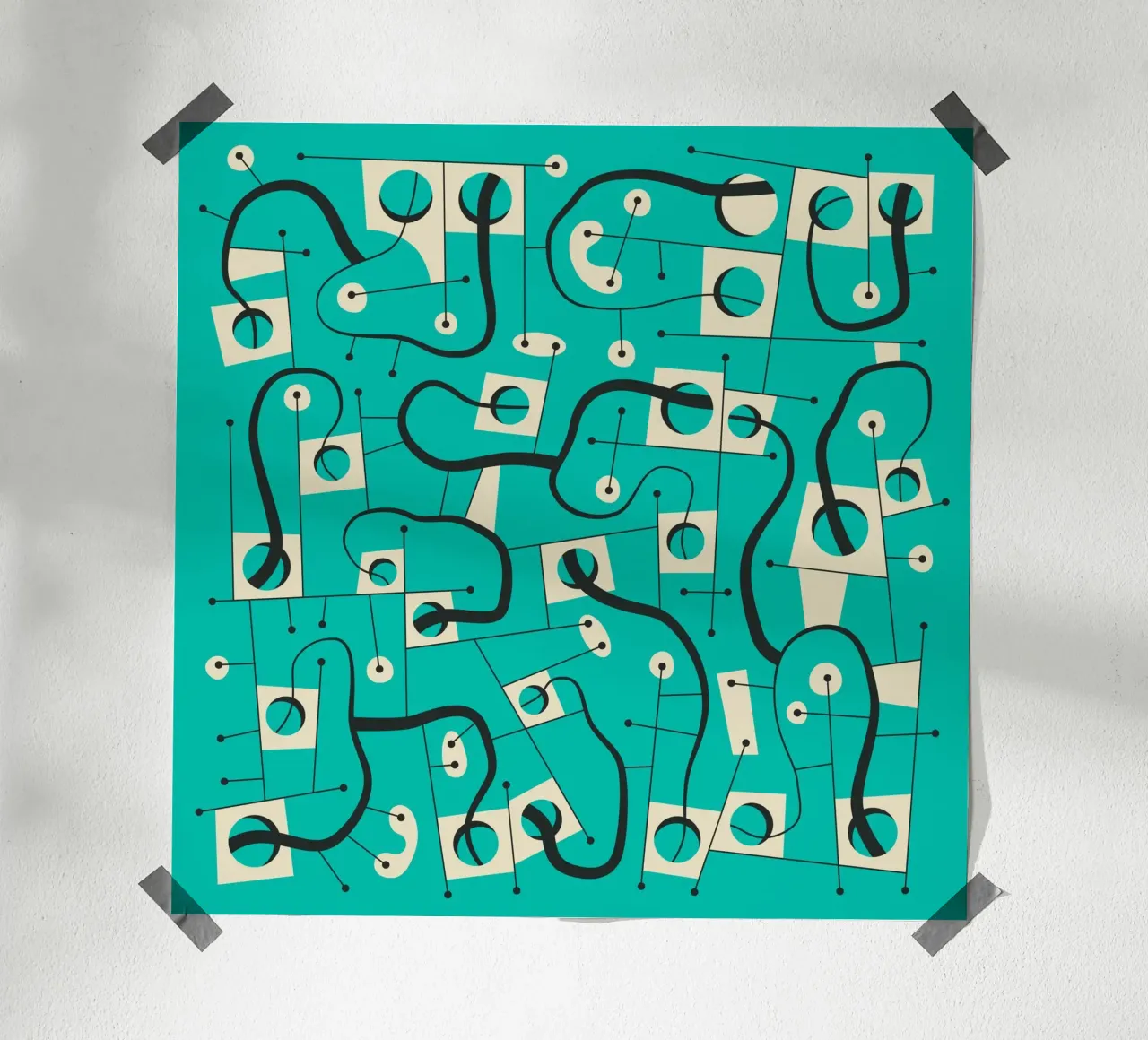 PERSO NELLO SPAZIO poster con telaio in alluminio da Jazzberry Blue