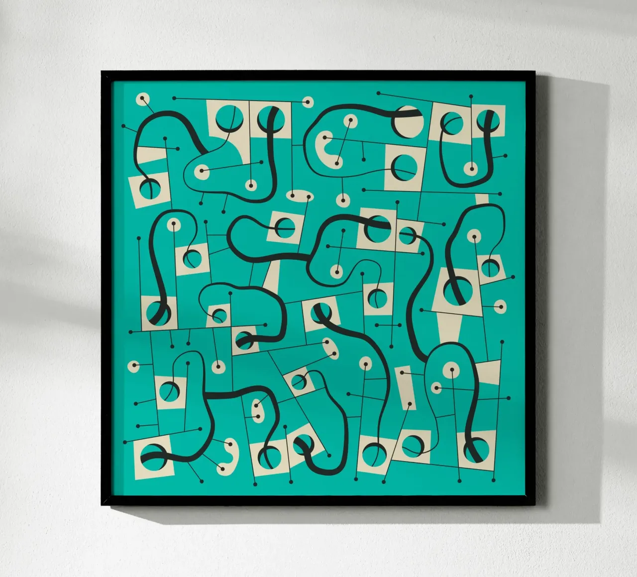 PERSO NELLO SPAZIO poster con telaio in alluminio da Jazzberry Blue