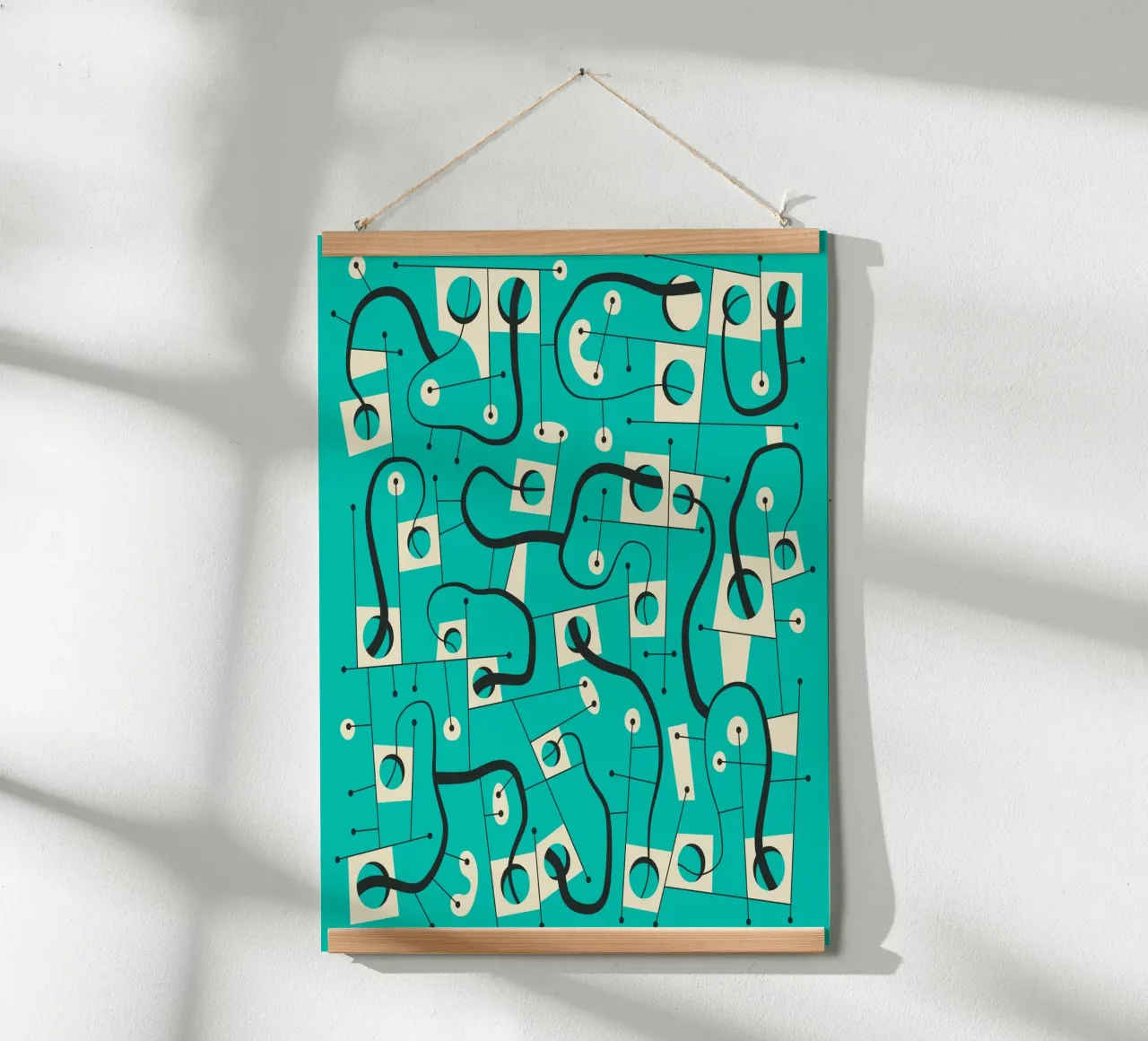 PERSO NELLO SPAZIO poster con telaio in alluminio da Jazzberry Blue