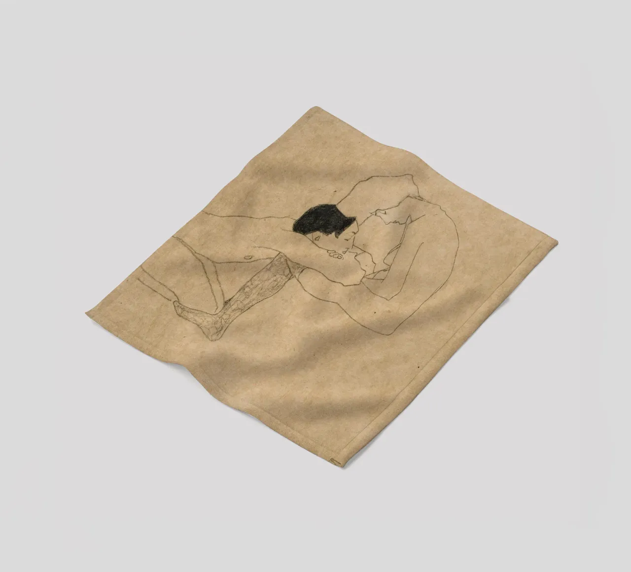 Amanti di Egon Schiele coperta in pile da William Store