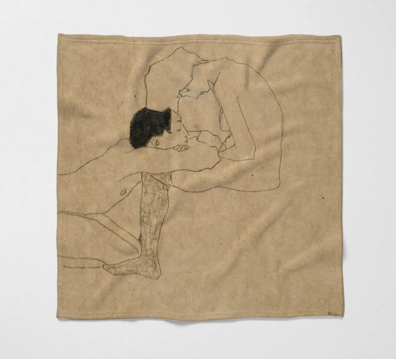 Amanti di Egon Schiele coperta in pile da William Store