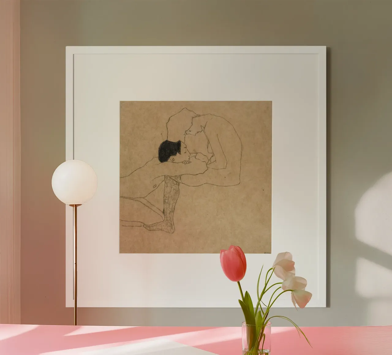 Amanti di Egon Schiele poster da William Store