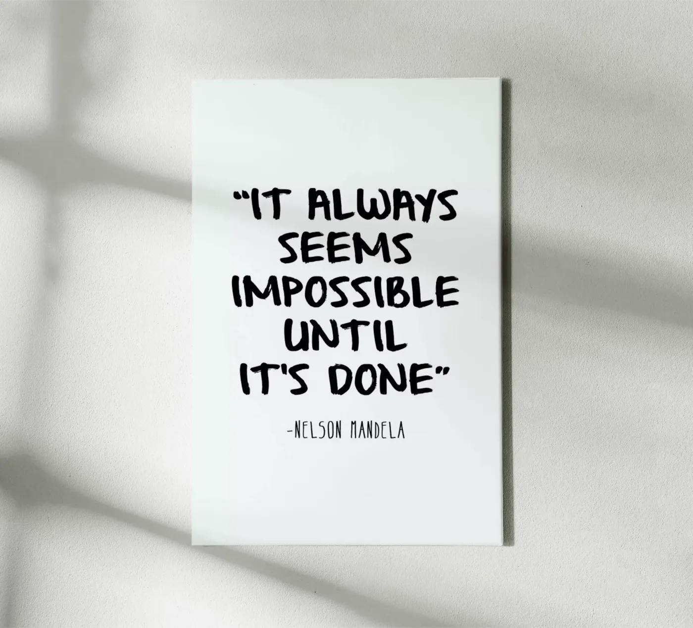Impossible Leinwand von Mottos by Sinan Saydik