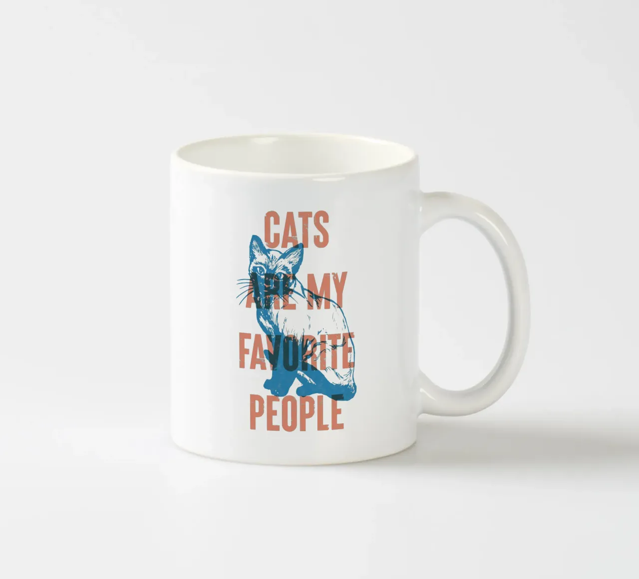 I gatti sono le mie persone preferite tazza in ceramica da Vintagrafica