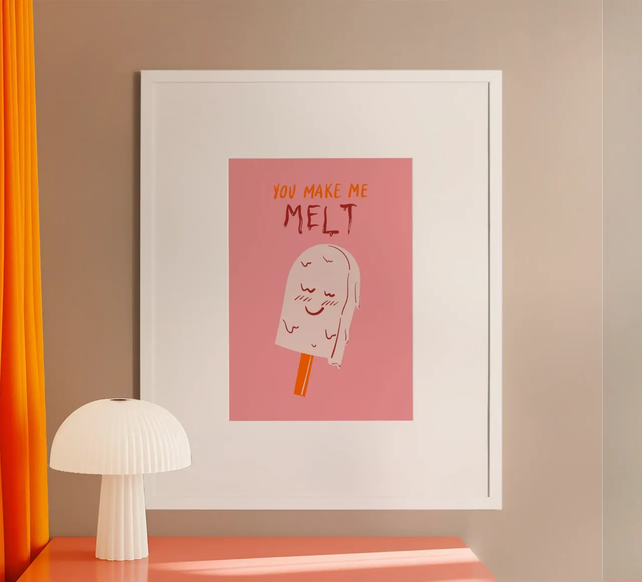 You Make Me Melt | Cute & Playful Love Print poster da PrintCessStudio