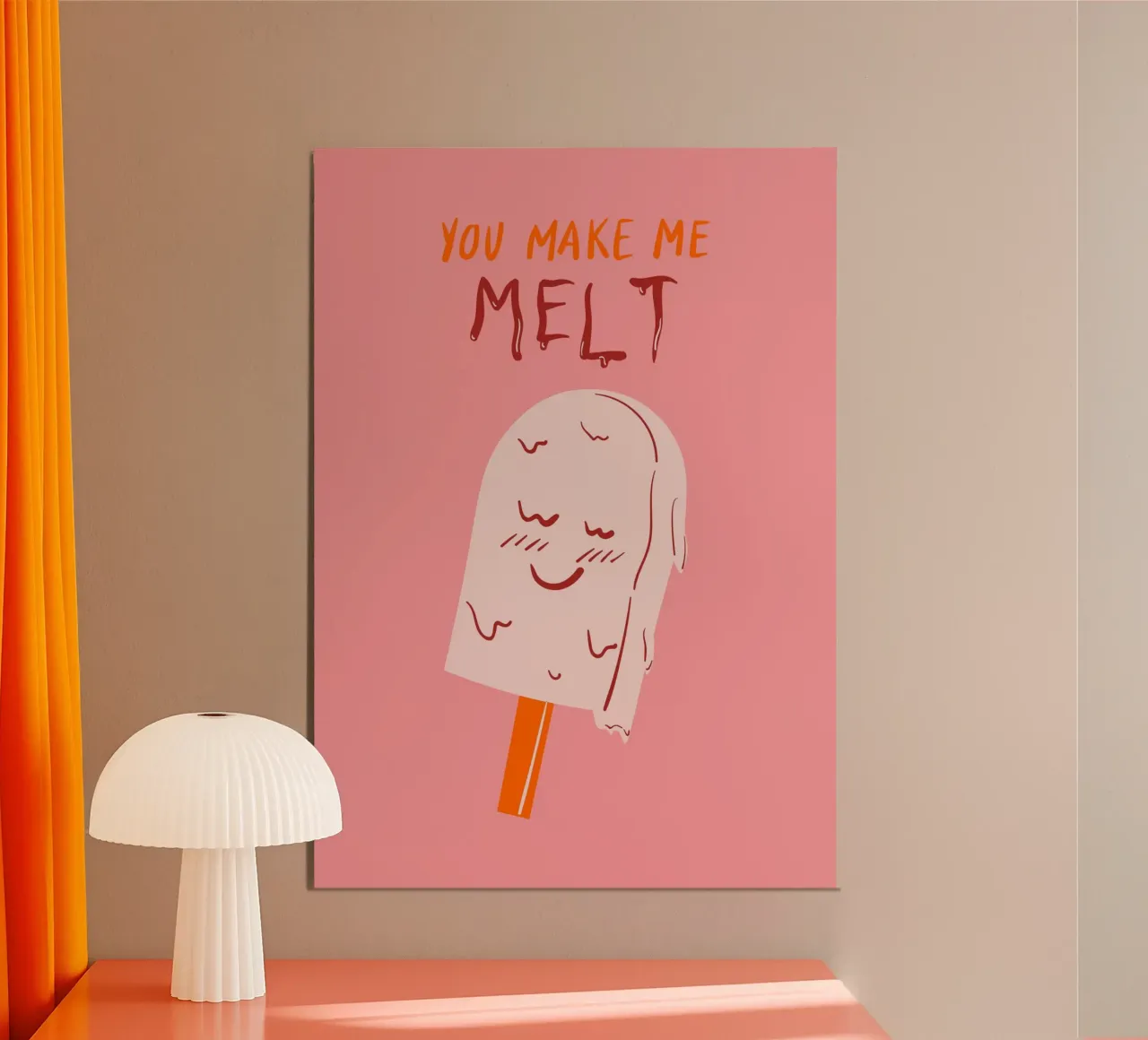 You Make Me Melt | Cute & Playful Love Print poster da PrintCessStudio