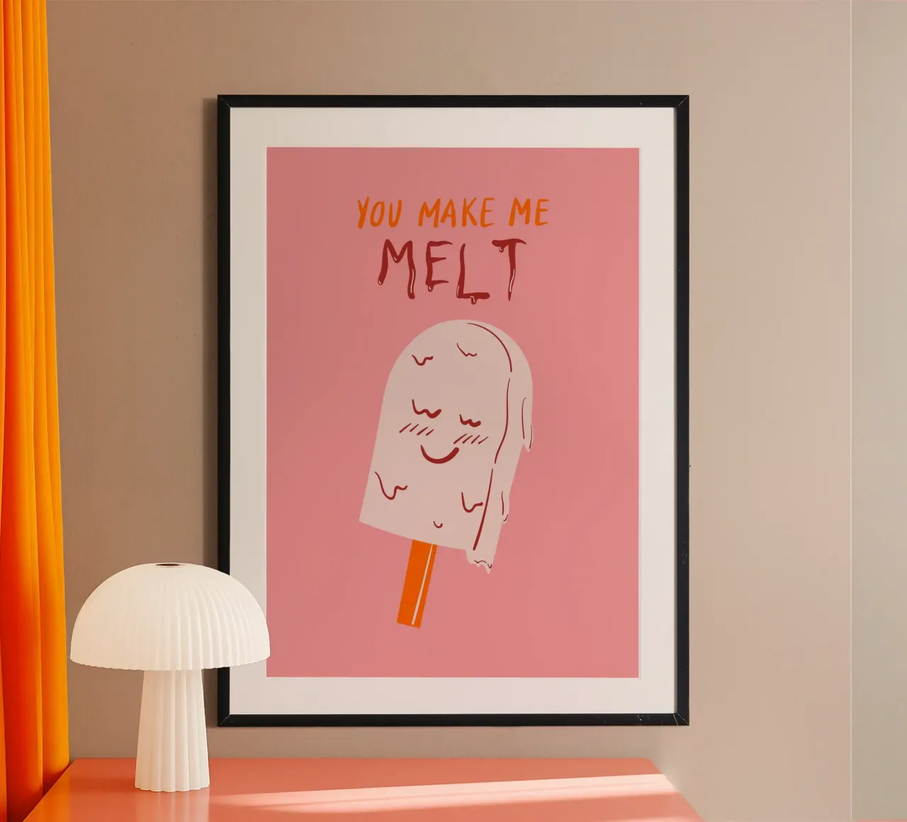 You Make Me Melt | Cute & Playful Love Print poster da PrintCessStudio