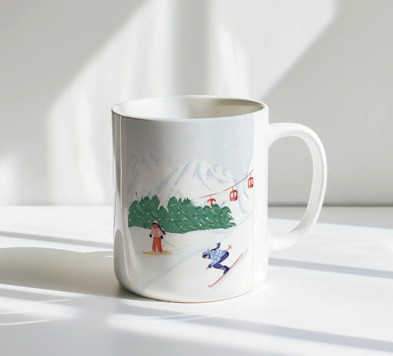 Ski day tazza in ceramica da Papergreyy