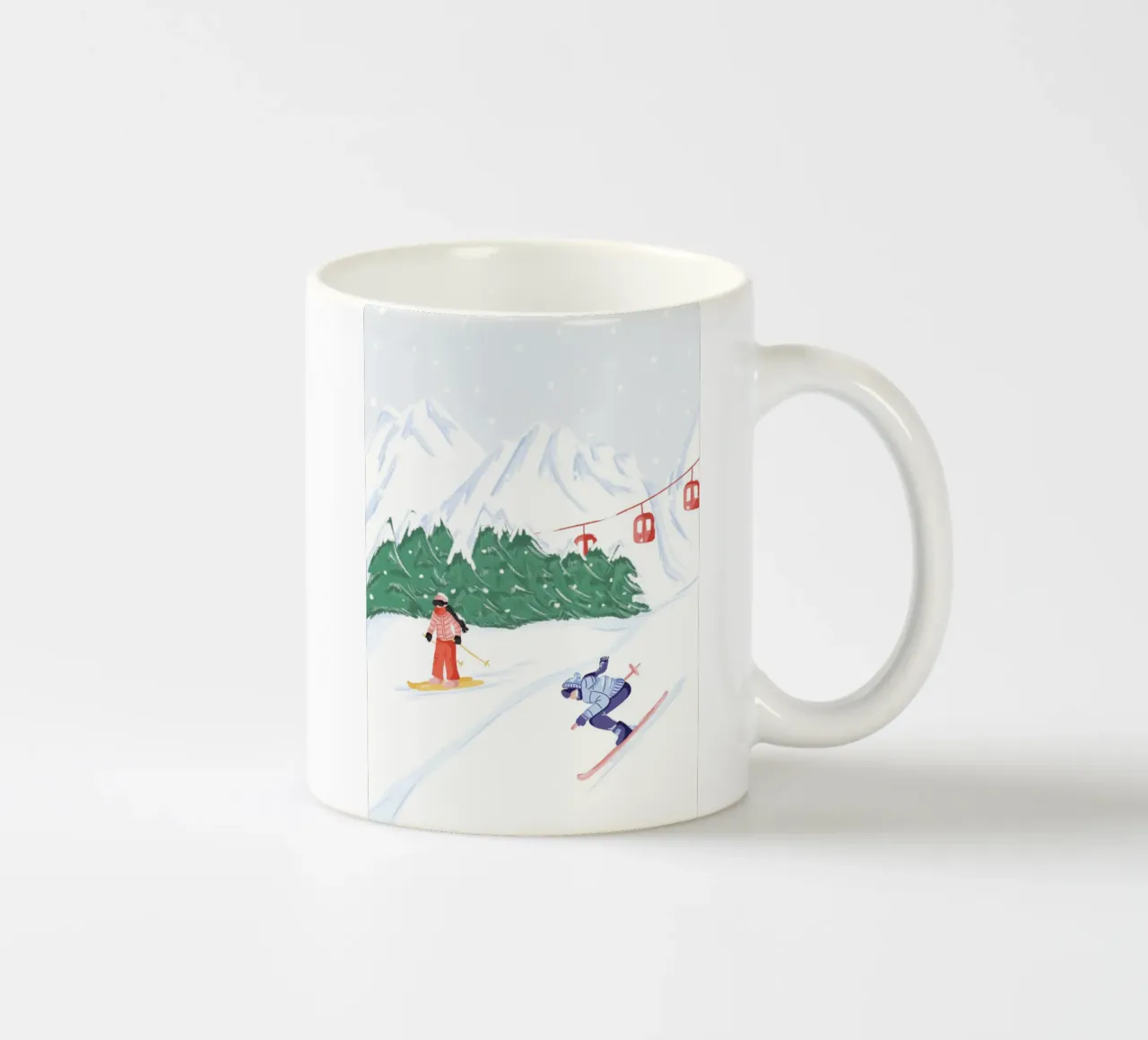 Ski day tazza in ceramica da Papergreyy
