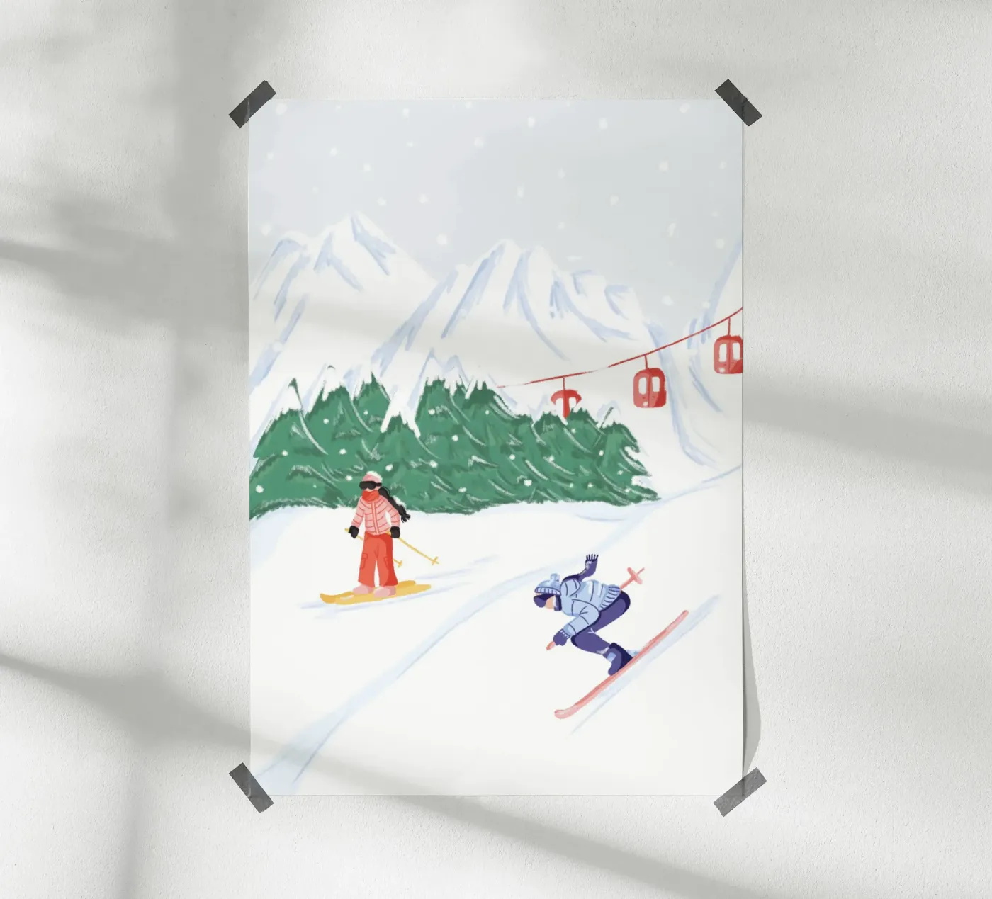 Ski day poster by Papergreyy