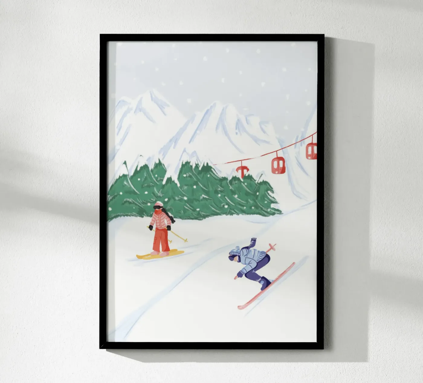 Ski day poster by Papergreyy