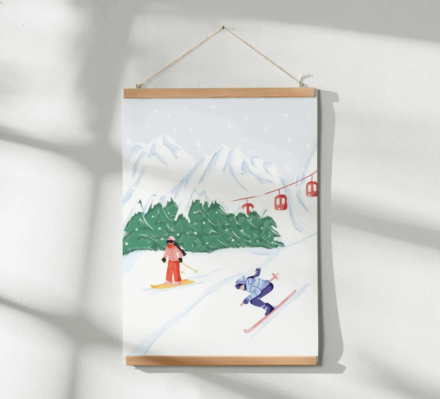 Ski day poster by Papergreyy