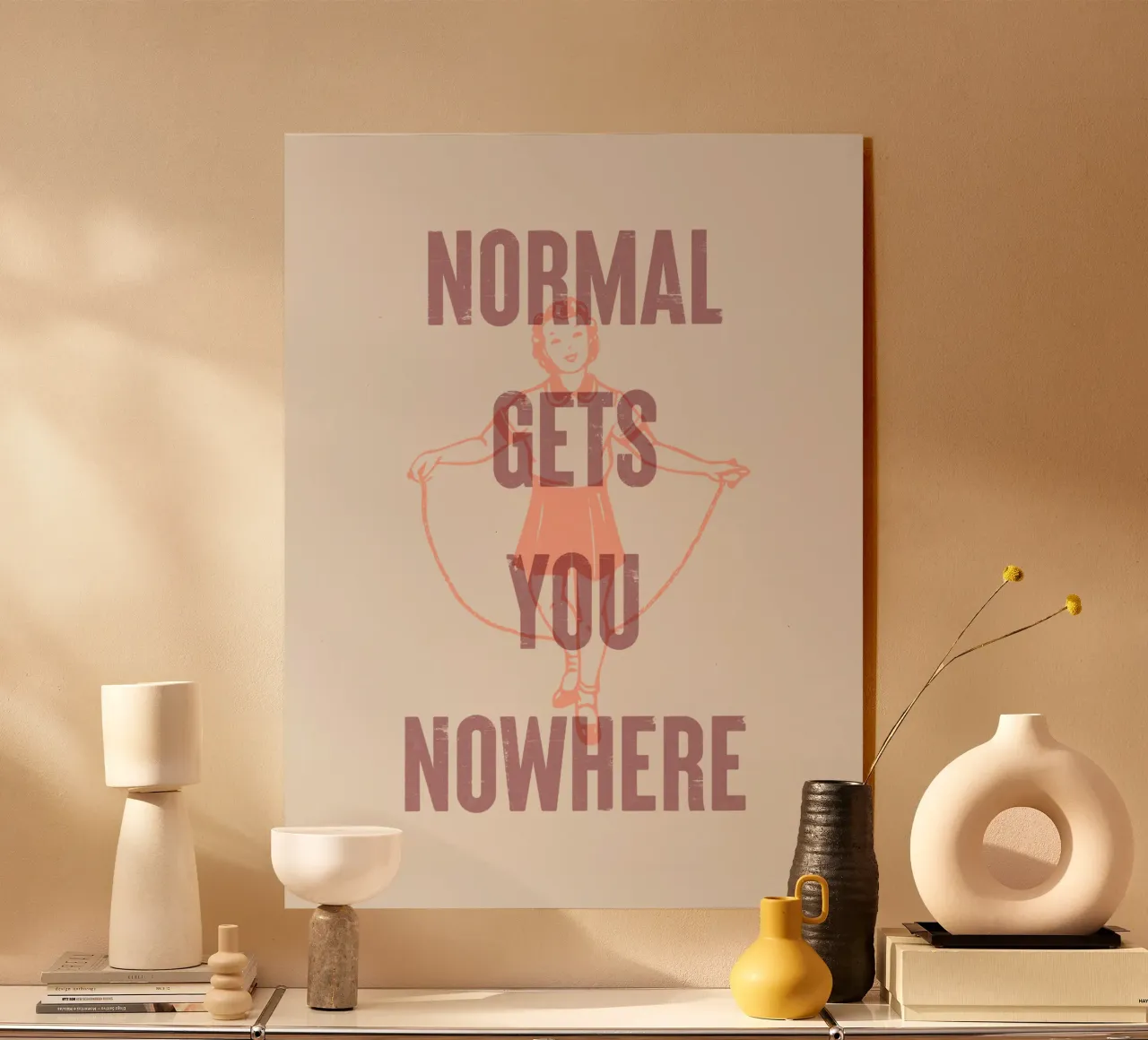 Lo normal no lleva a ninguna parte metacrilato de Vintagrafica