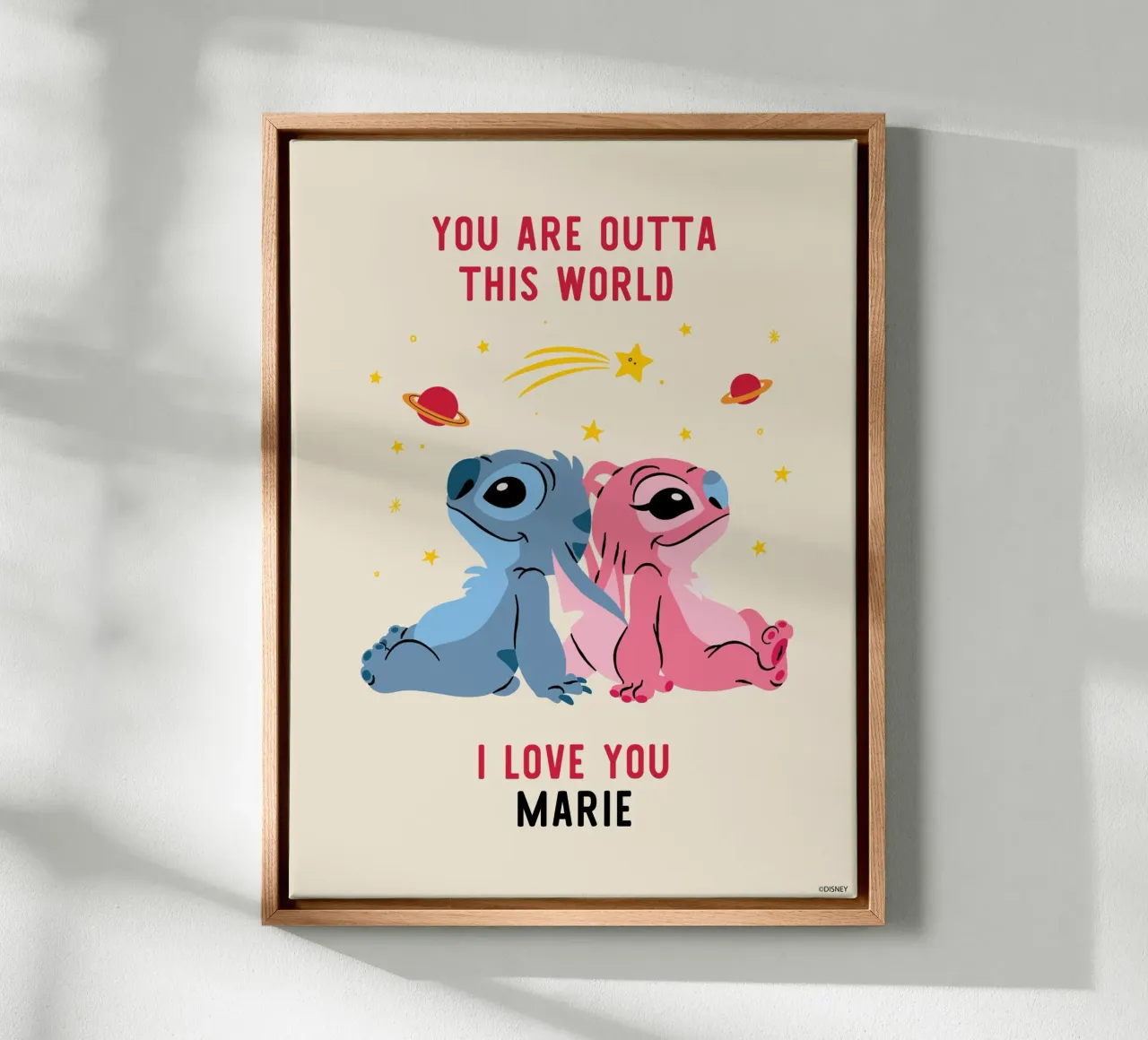 You are outta this world - Stitch canvas met Baklijst van Stitch