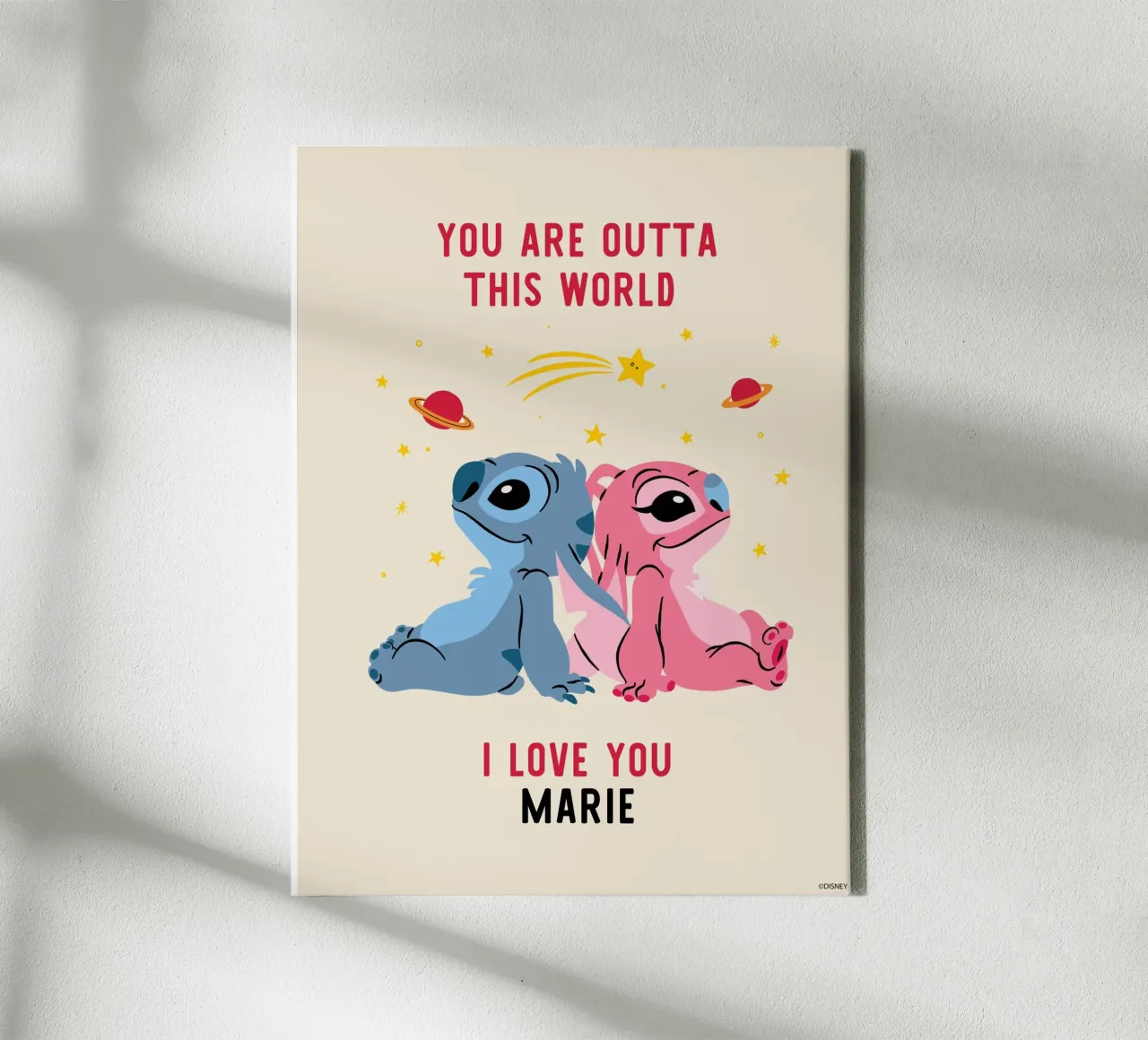 You are outta this world - Stitch canvas met Baklijst van Stitch