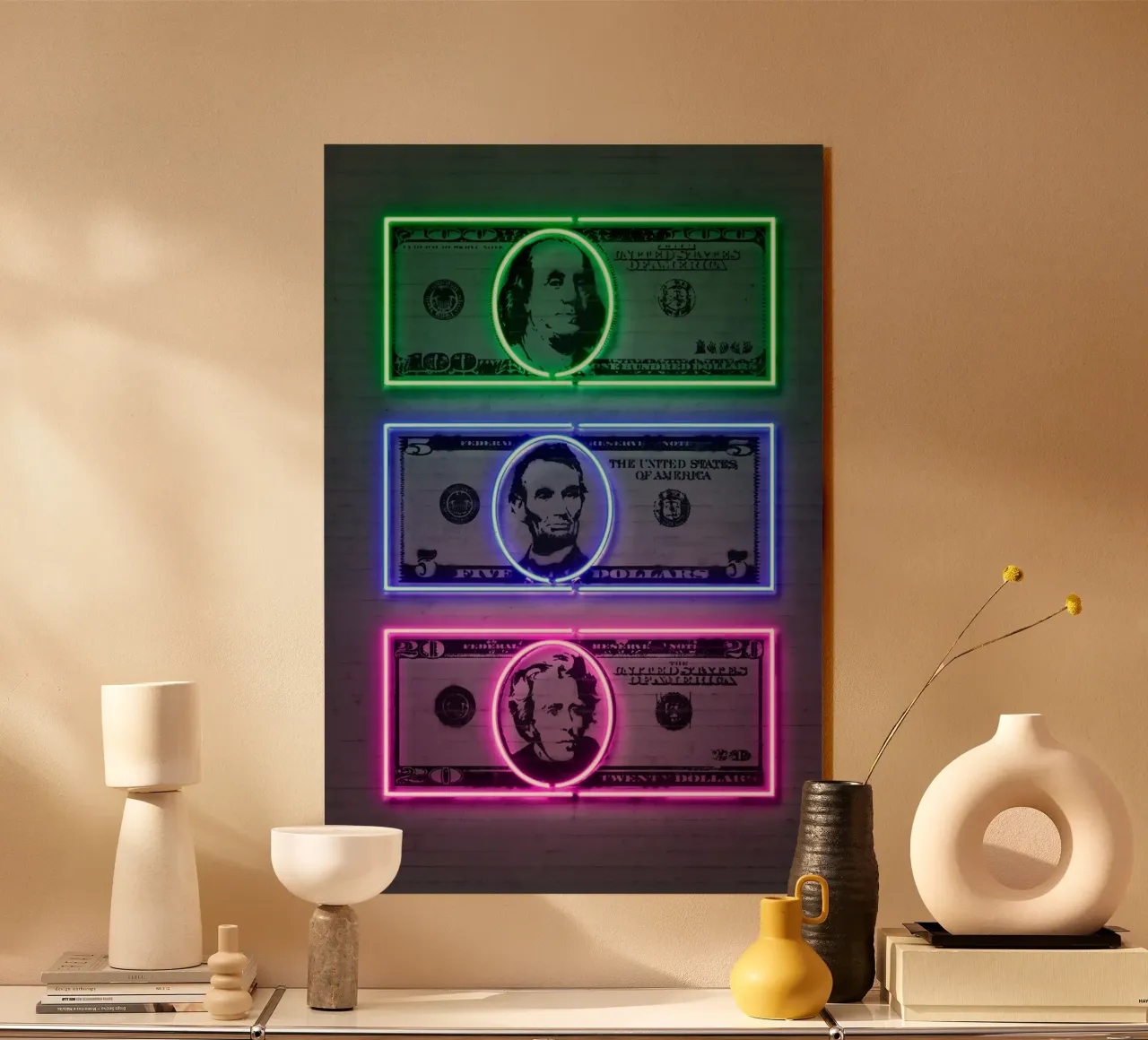 Dollars plexiglass da Octavian