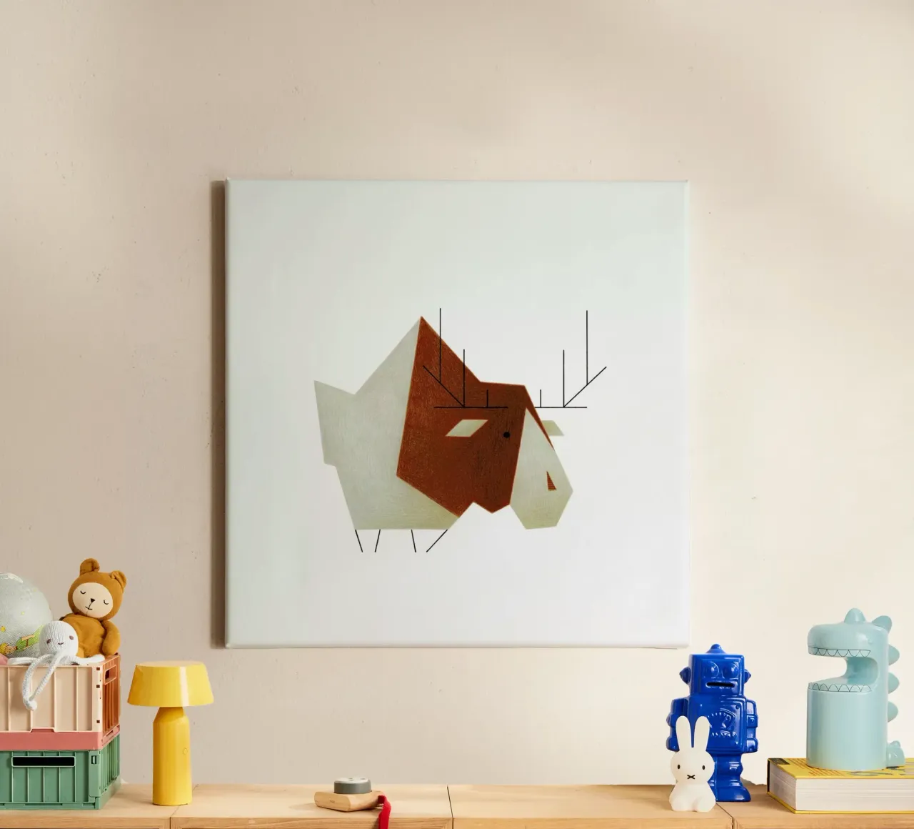 Elch #1 canvas met Baklijst van Anna-Maren Zehnter