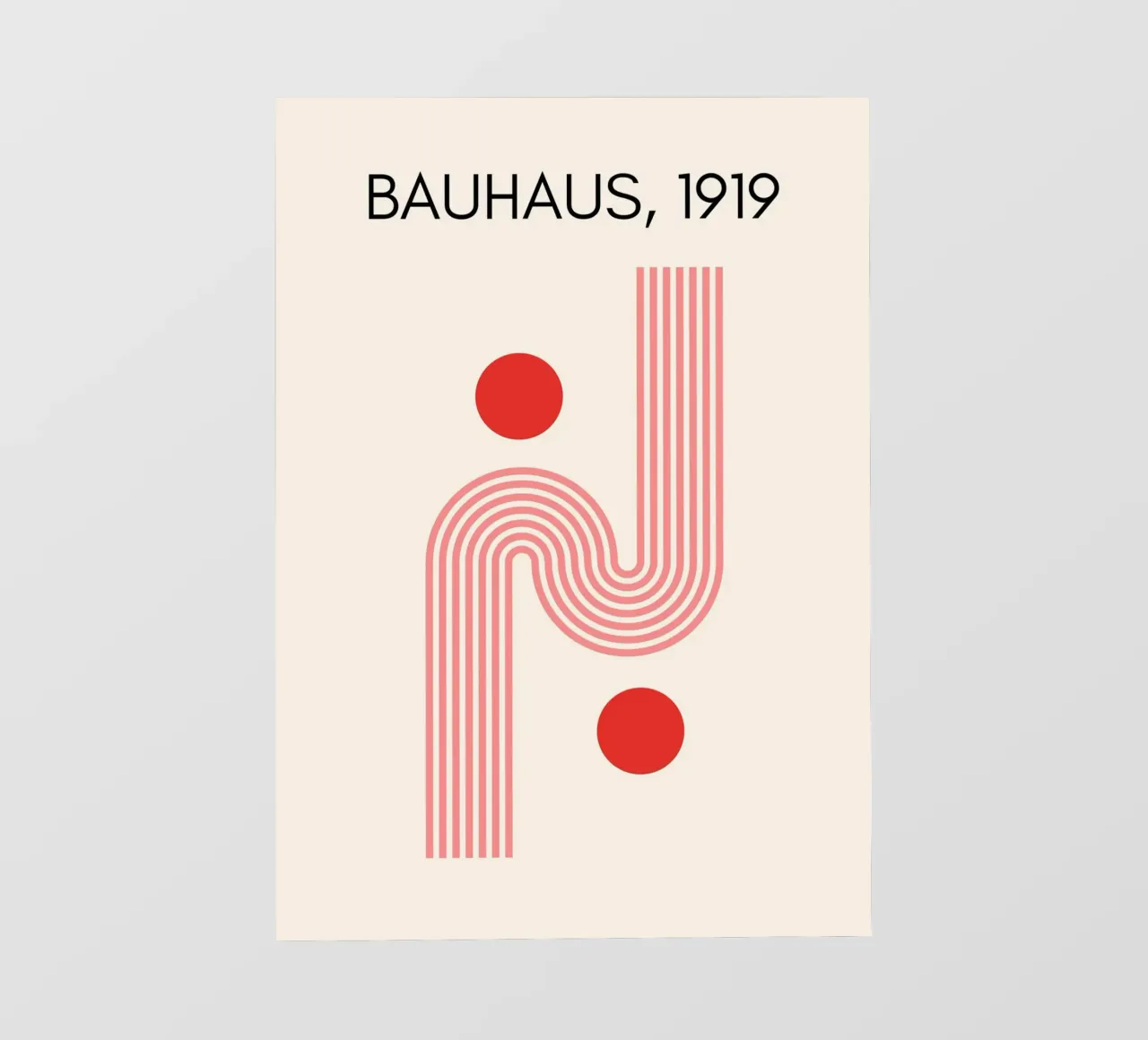 Bauhaus Style Curves & Dots | Modern Minimalist Art Print pellicola backlit da PrintCessStudio