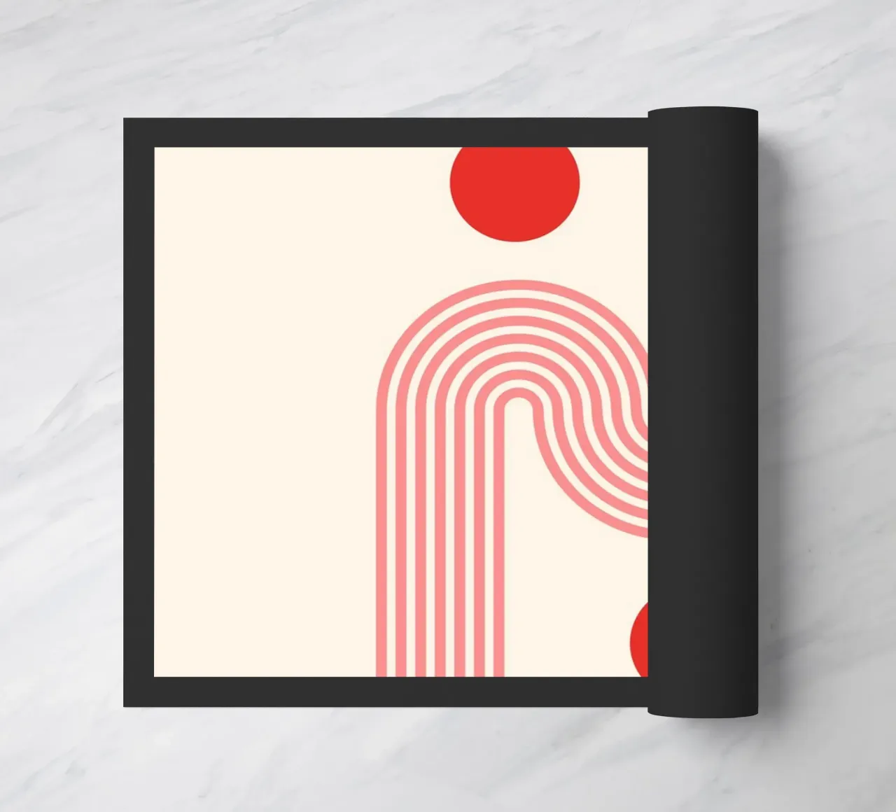 Bauhaus Style Curves & Dots | Modern Minimalist Art Print zerbino da PrintCessStudio