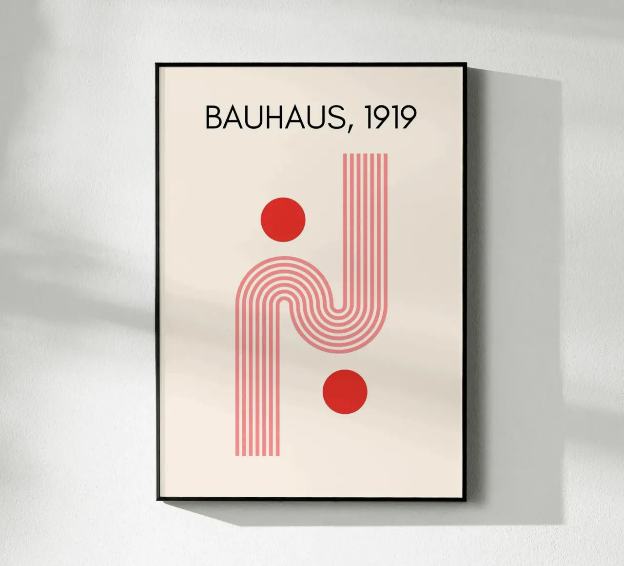 Bauhaus Style Curves & Dots | Modern Minimalist Art Print plexiglass da PrintCessStudio