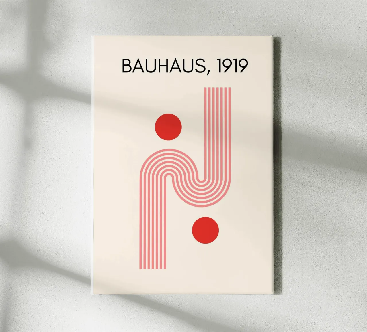 Bauhaus Style Curves & Dots | Modern Minimalist Art Print tela da PrintCessStudio