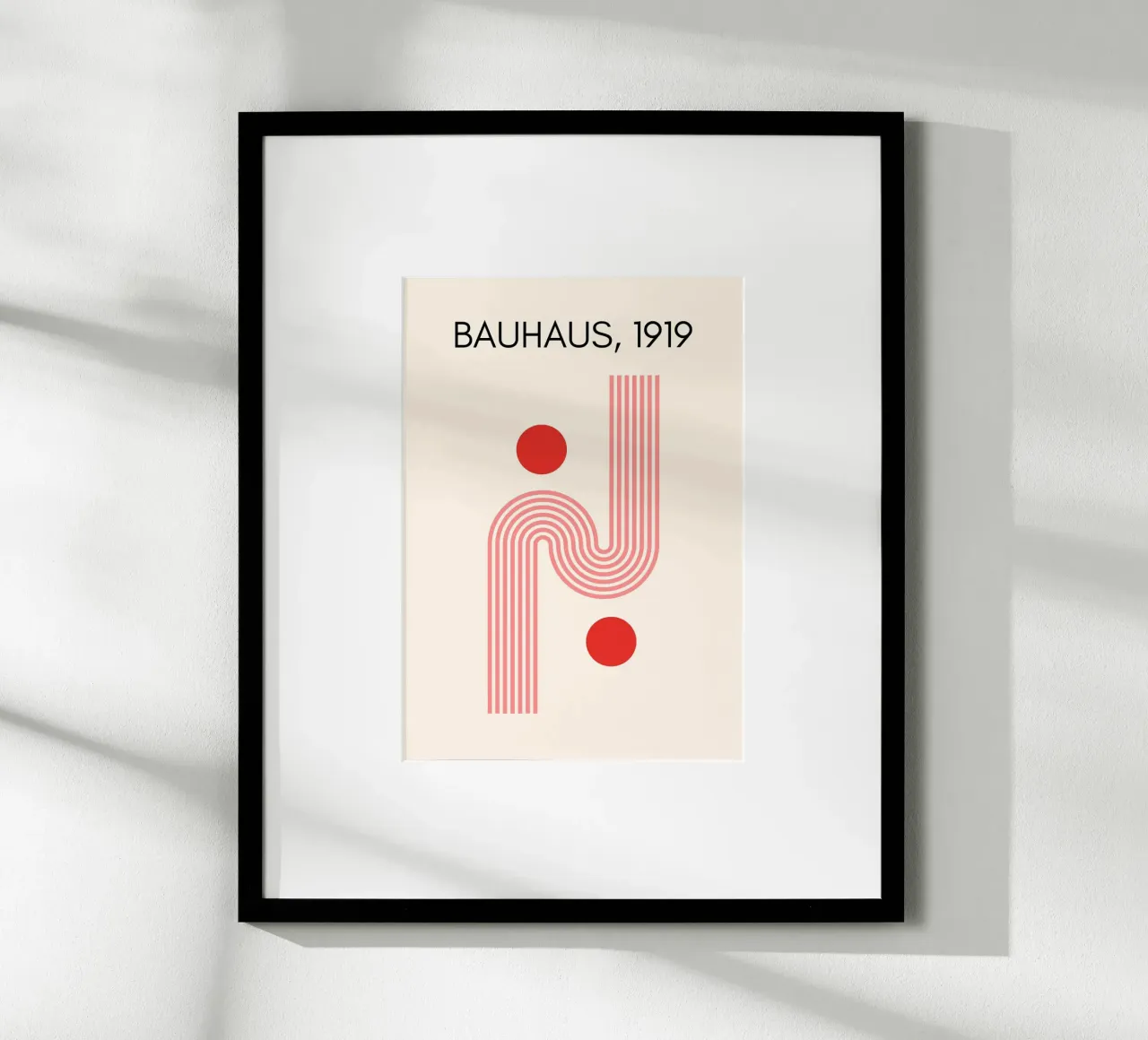 Bauhaus Style Curves & Dots | Modern Minimalist Art Print carta hahnemühle da PrintCessStudio