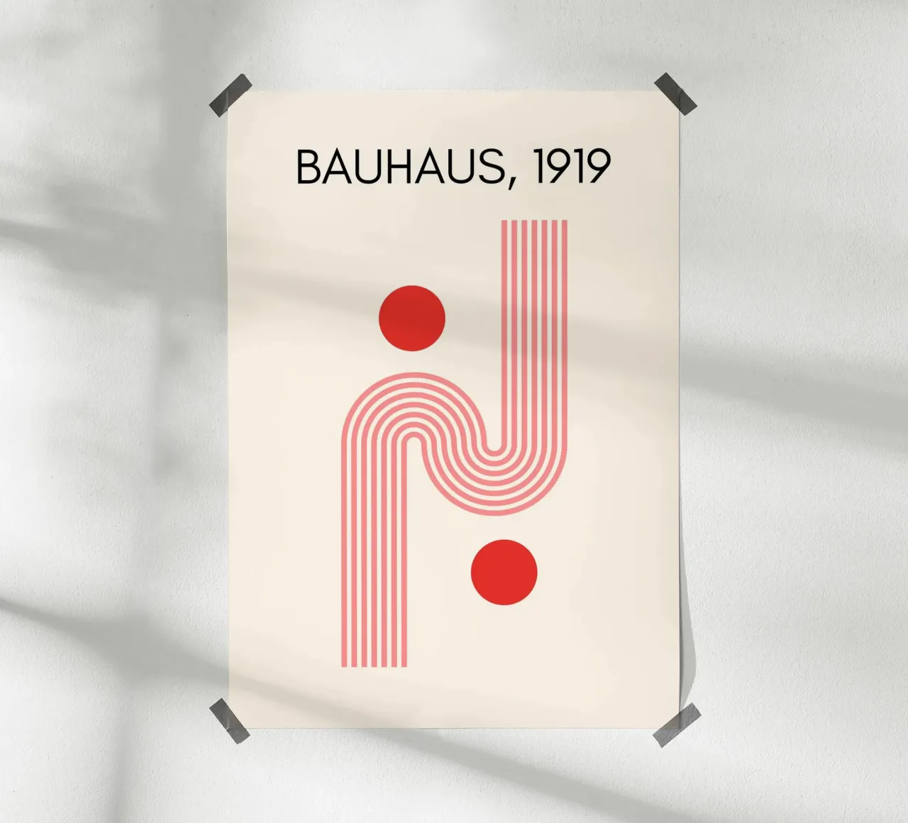 Bauhaus Style Curves & Dots | Modern Minimalist Art Print carta hahnemühle da PrintCessStudio