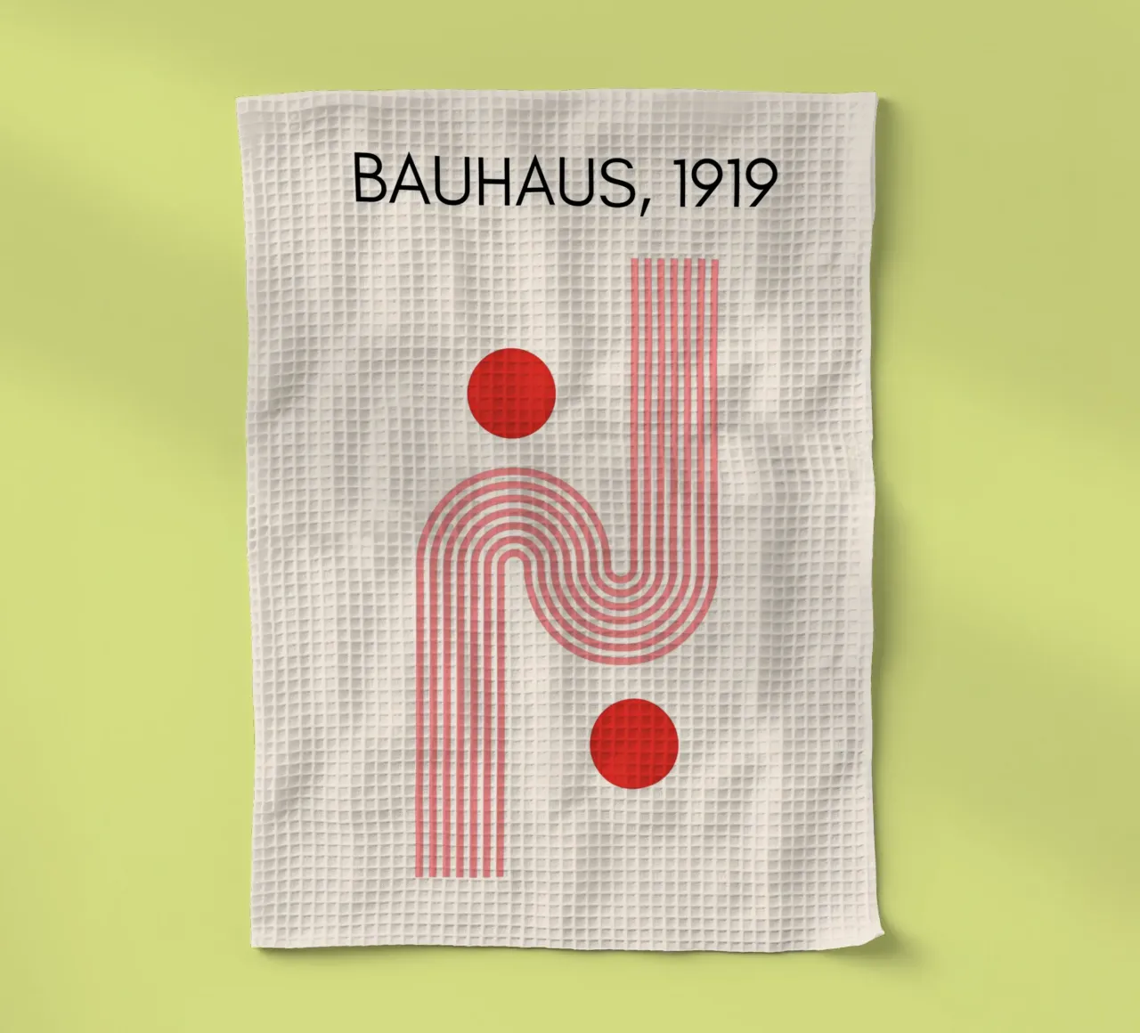 Bauhaus Style Curves & Dots | Modern Minimalist Art Print canovaccio da cucina da PrintCessStudio