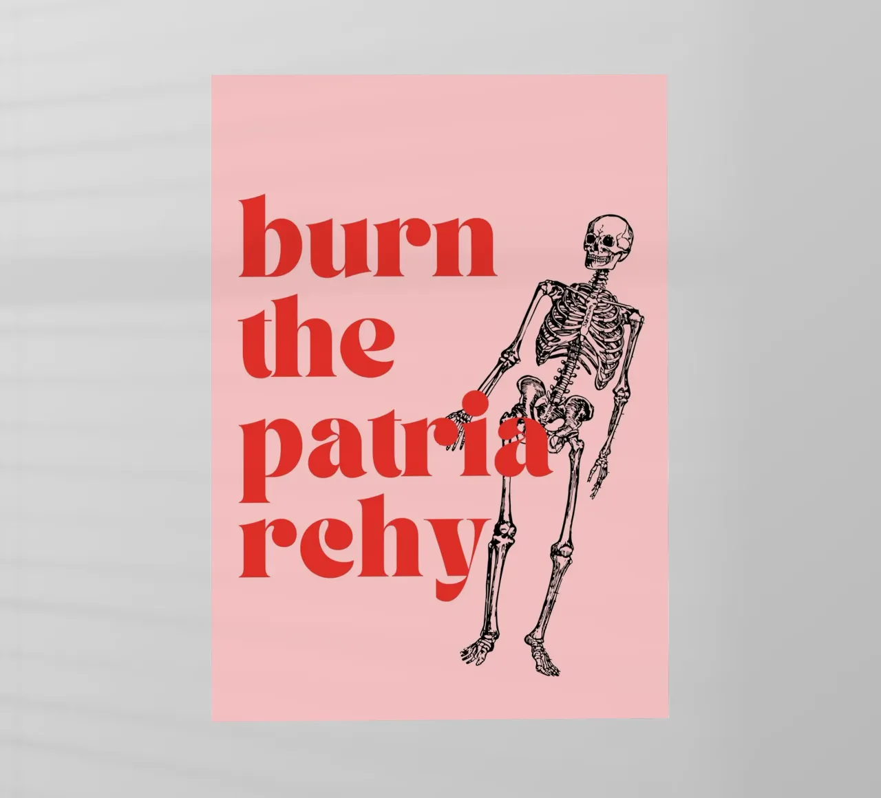 Burn the Patriarchy | Bold & Feminist Statement Print pellicola backlit da PrintCessStudio