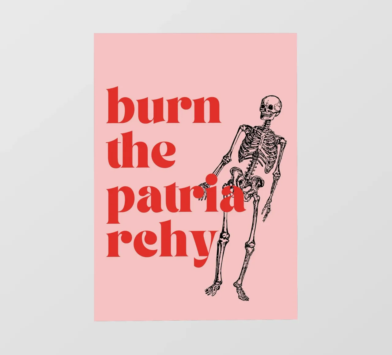 Burn the Patriarchy | Bold & Feminist Statement Print pellicola backlit da PrintCessStudio