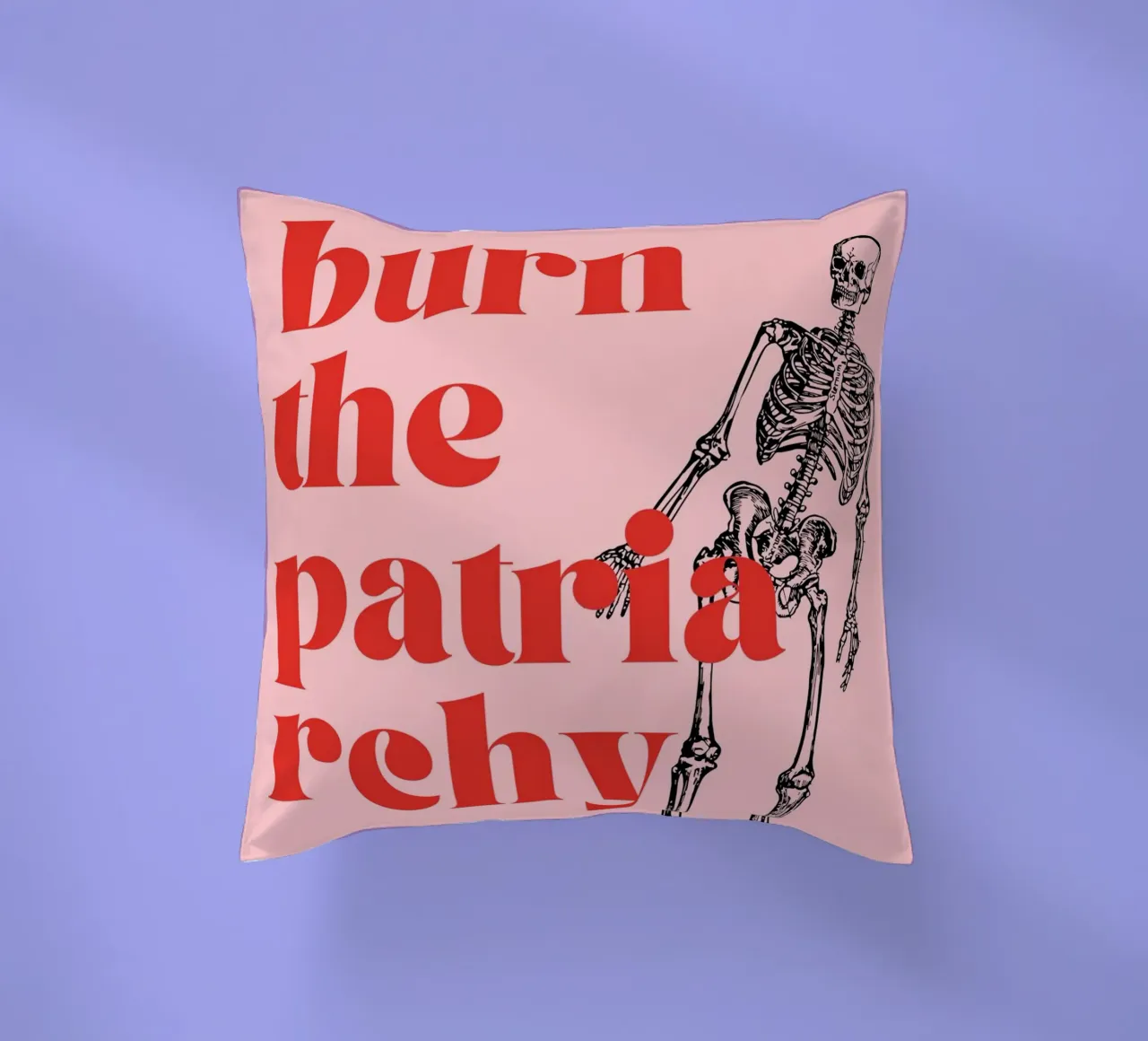 Burn the Patriarchy | Bold & Feminist Statement Print cuscino da PrintCessStudio