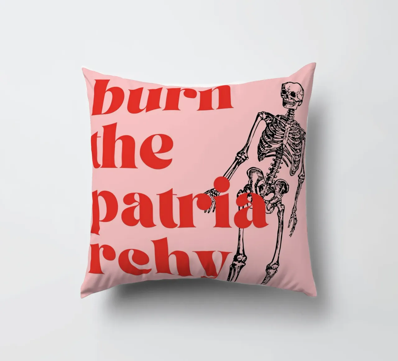 Burn the Patriarchy | Bold & Feminist Statement Print cuscino da PrintCessStudio
