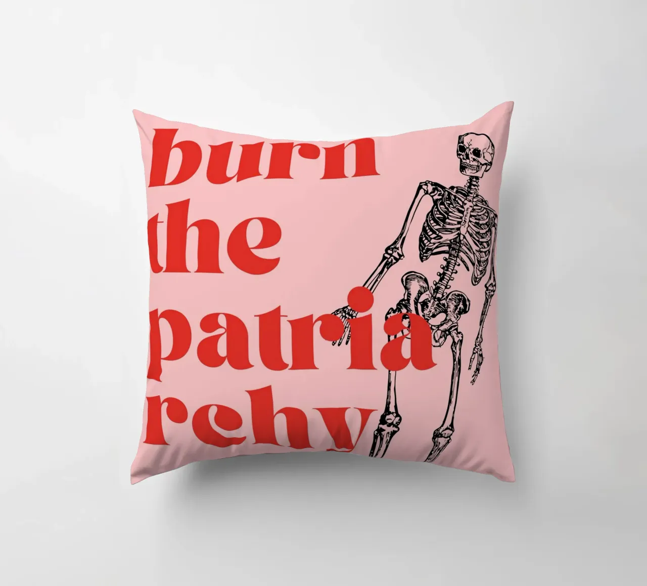 Burn the Patriarchy | Bold & Feminist Statement Print cuscino da PrintCessStudio