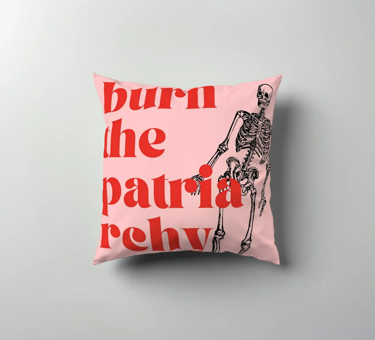 Burn the Patriarchy | Bold & Feminist Statement Print cuscino da PrintCessStudio