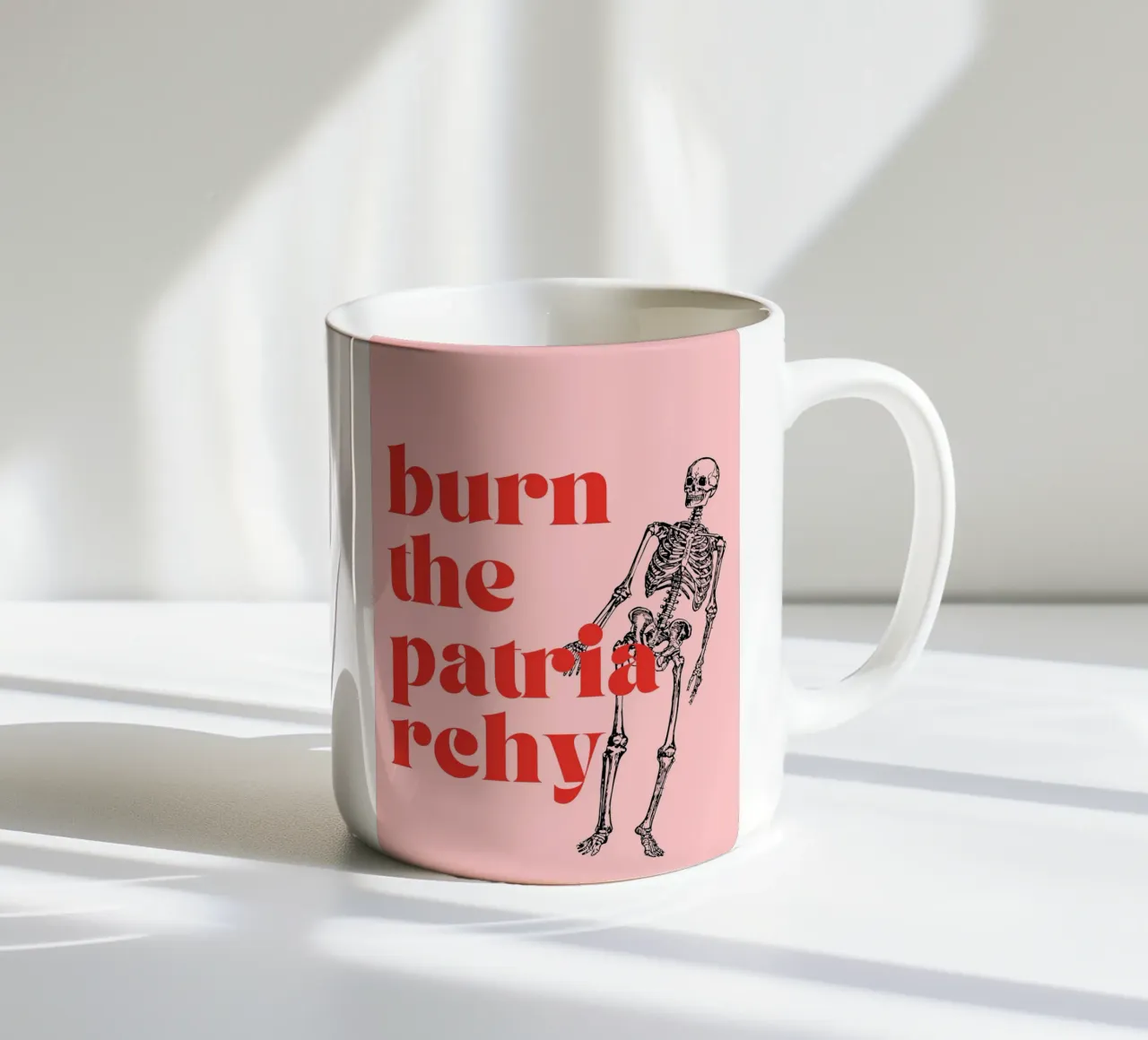 Burn the Patriarchy | Bold & Feminist Statement Print tazza in ceramica da PrintCessStudio