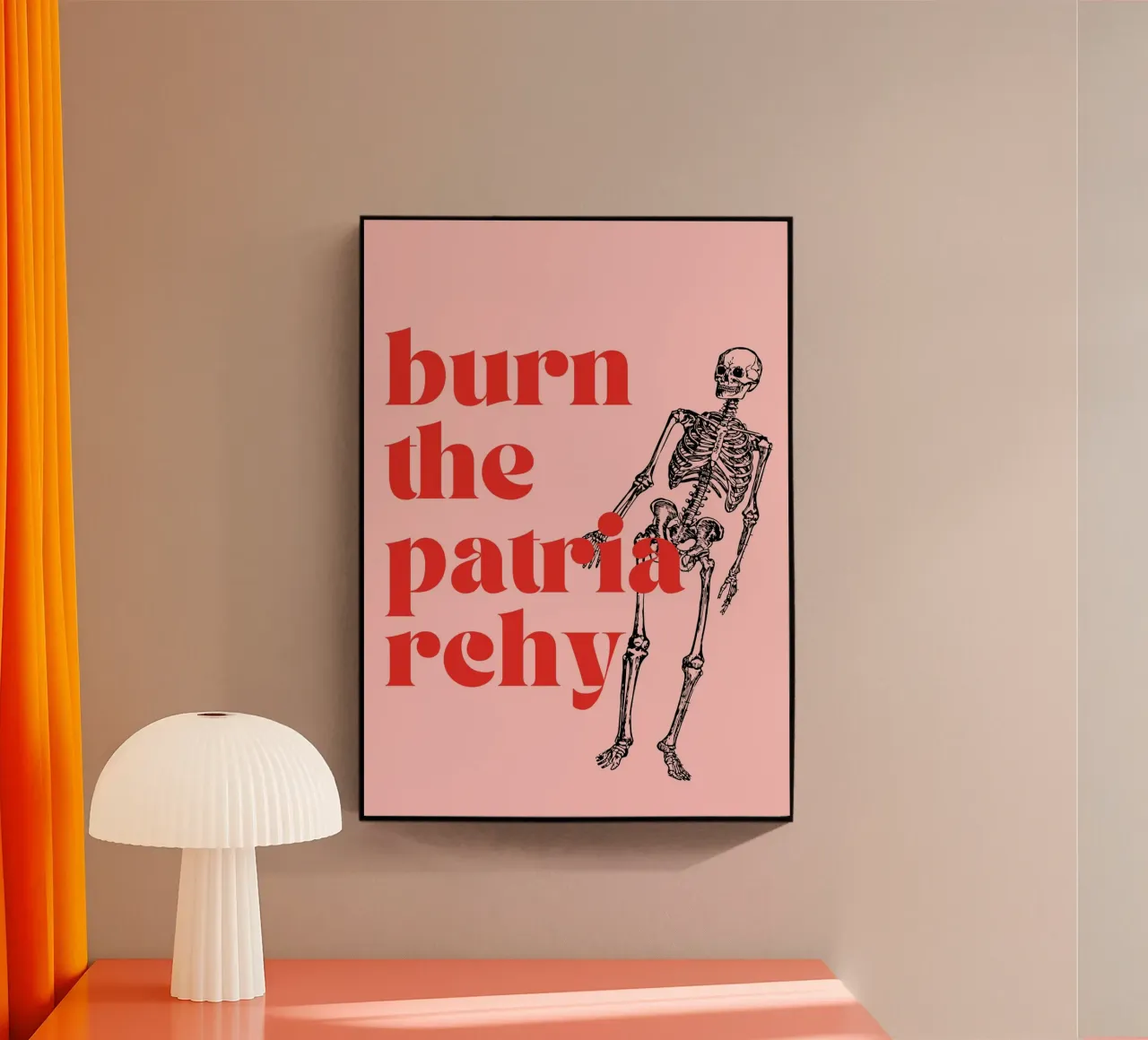 Burn the Patriarchy | Bold & Feminist Statement Print plexiglass da PrintCessStudio