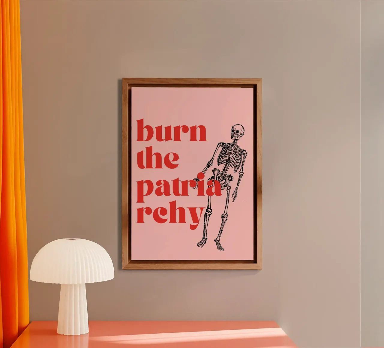 Burn the Patriarchy | Bold & Feminist Statement Print alluminio dibond da PrintCessStudio