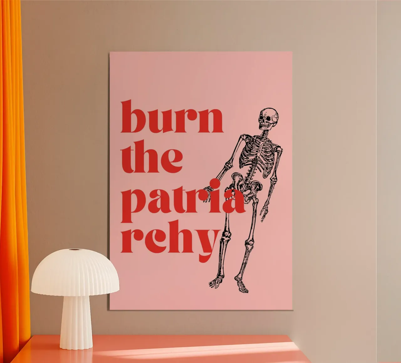 Burn the Patriarchy | Bold & Feminist Statement Print alluminio dibond da PrintCessStudio