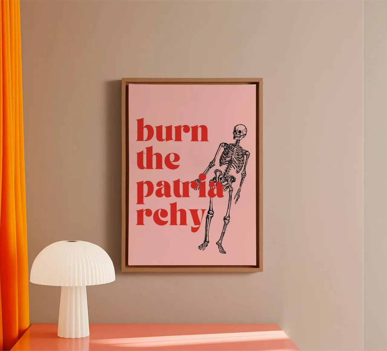 Burn the Patriarchy | Bold & Feminist Statement Print tela da PrintCessStudio