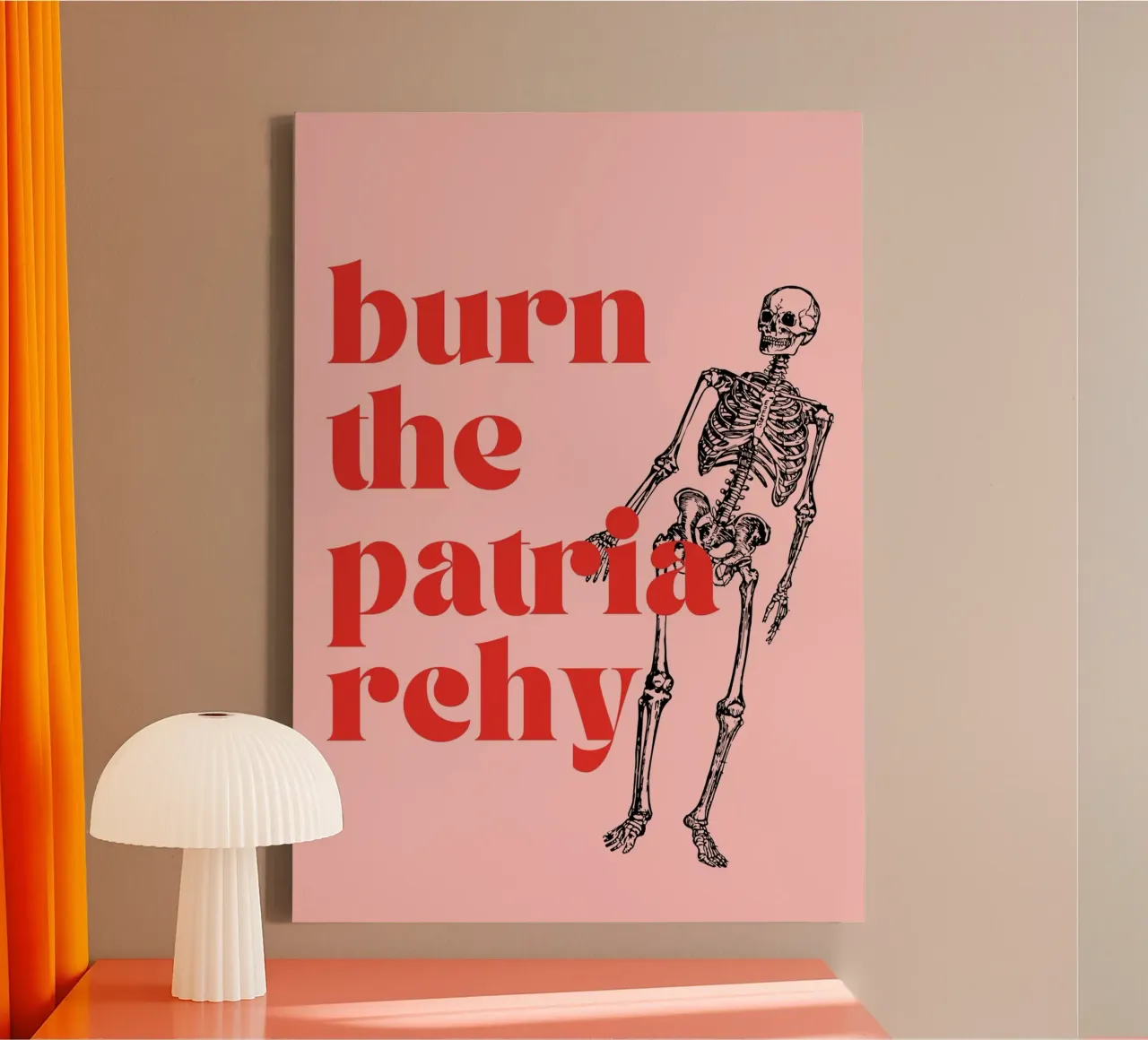 Burn the Patriarchy | Bold & Feminist Statement Print tela da PrintCessStudio