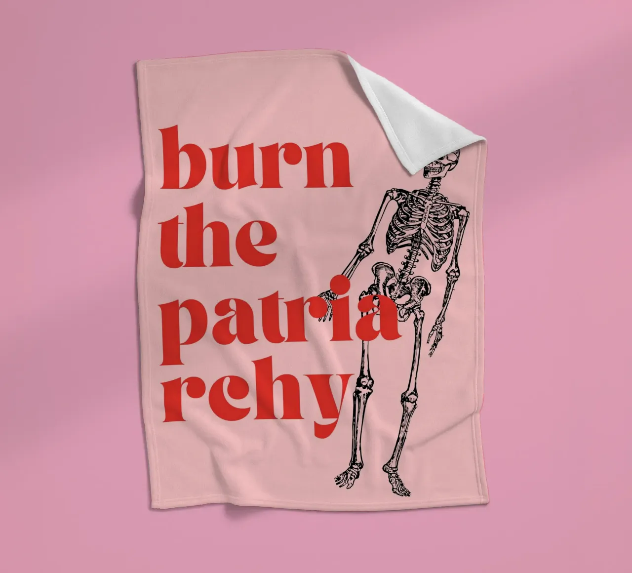 Burn the Patriarchy | Bold & Feminist Statement Print coperta in pile da PrintCessStudio