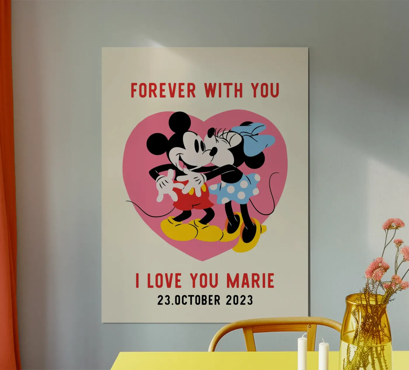 Forever with you - Mickey & Minnie poster van Mickey Mouse