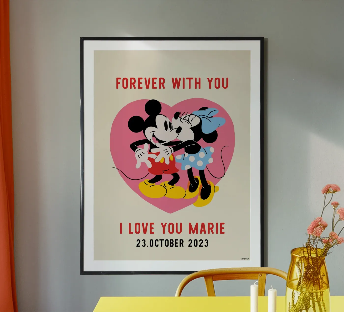 Forever with you - Mickey & Minnie poster van Mickey Mouse