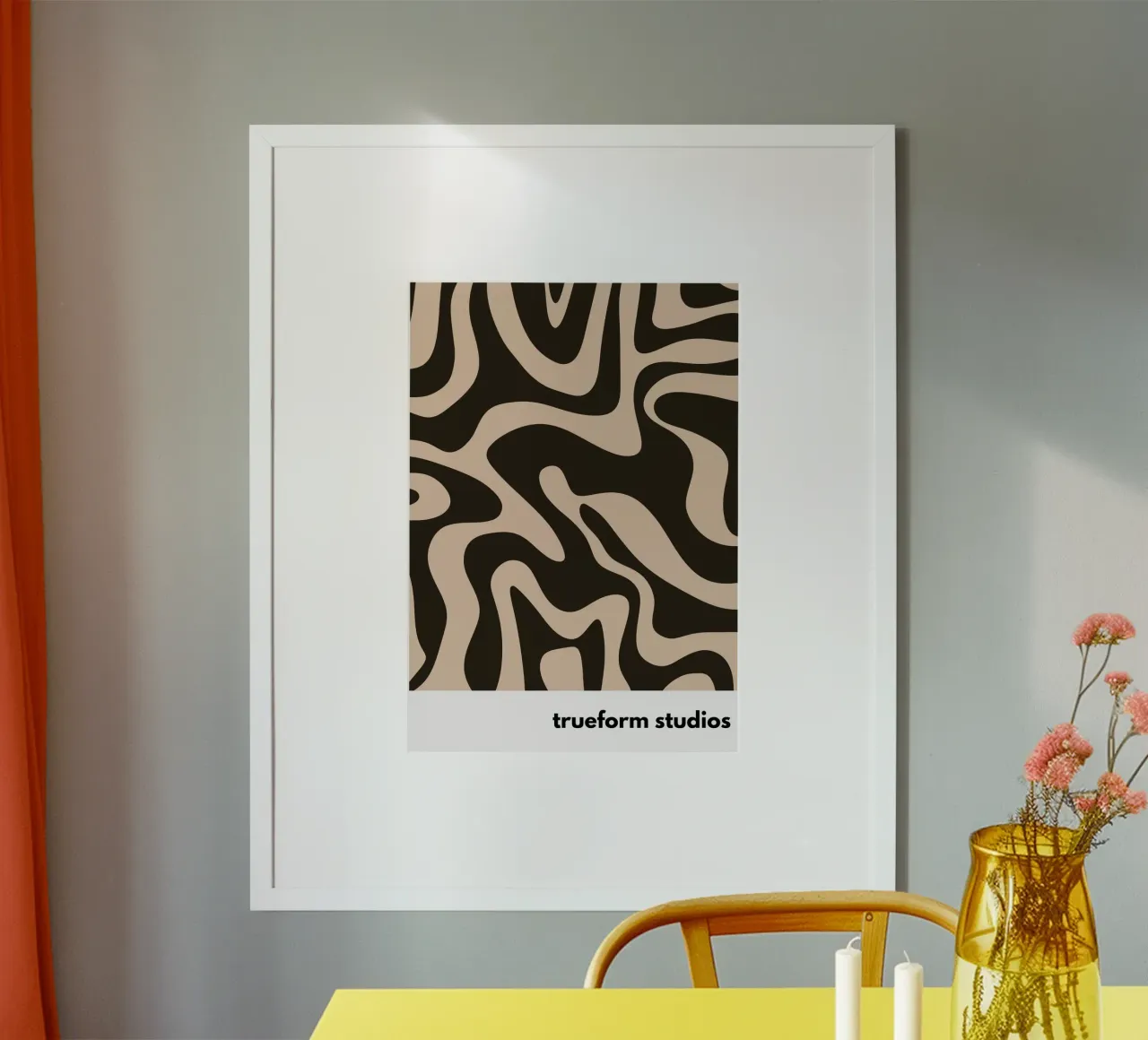 Hypnotic Swirls | Organic Shapes & Abstract Art Print poster con telaio in plastica da PrintCessStudio